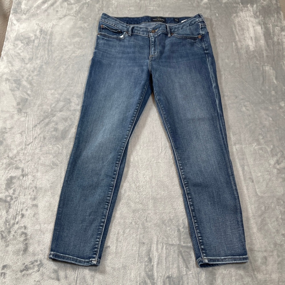Lucky Brand Lolita Crop Jeans Womens 12/31 Medium Wash Blue Skinny Denim Pants